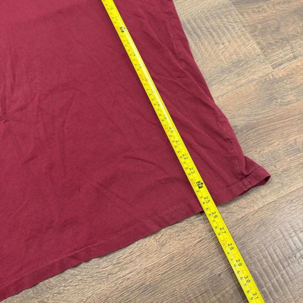 Polo Ralph Lauren Mens Long Sleeve T-Shirt Burgundy Maroon Yellow Pony XL